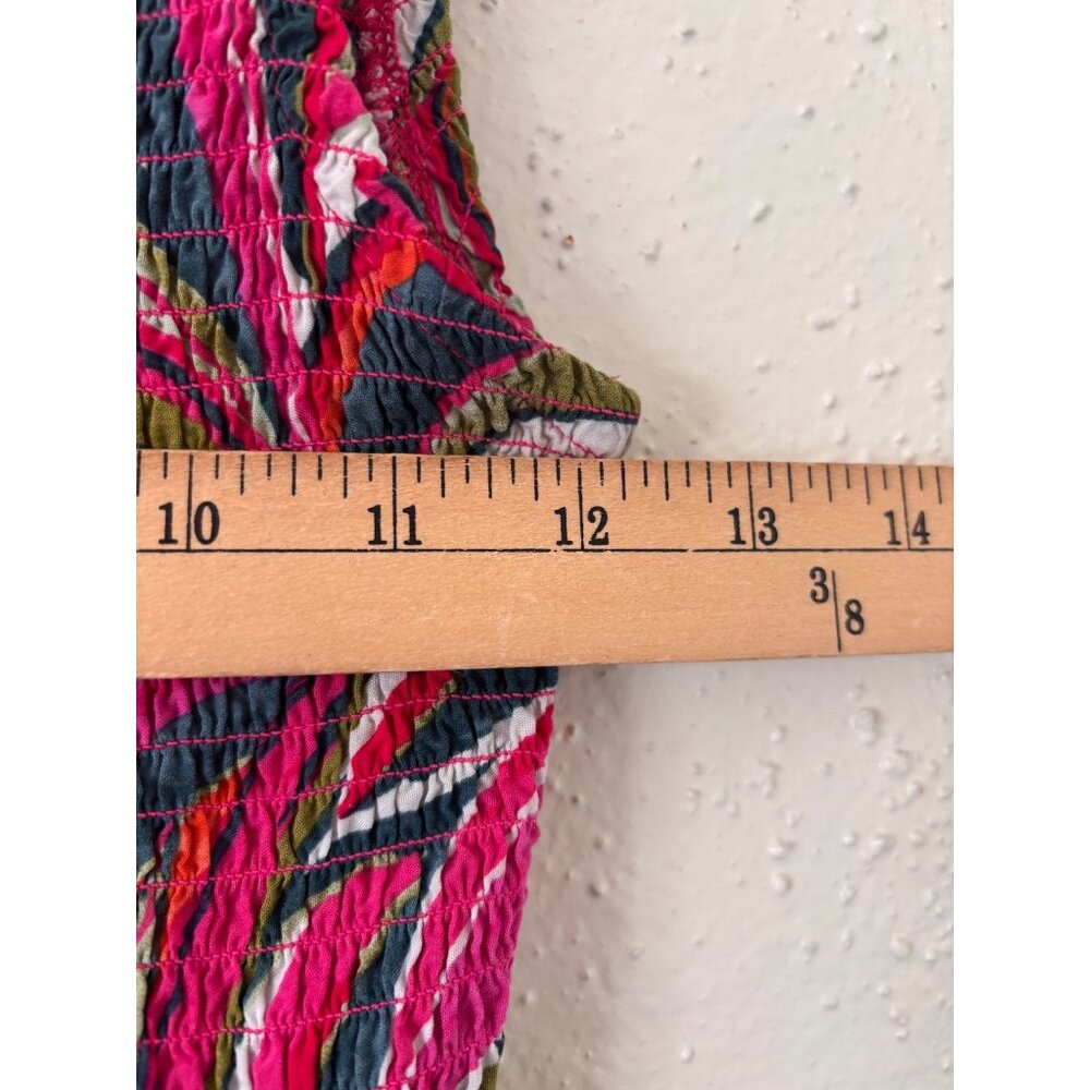 Abel The Label Anthropologie Kelissa Maxi Dress One Shoulder Vibrant Abstract - Picture 7 of 7